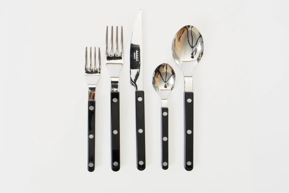 Black 5 Pc Bistrot Flatware