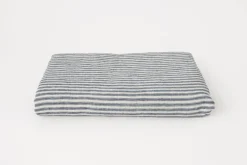 Navy Black Stripes 63 x 118 Tablecloth