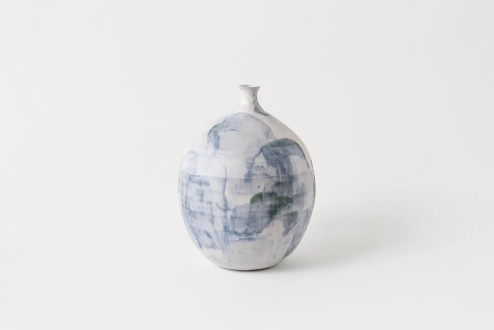 Nhãn Bud Vase G - Tea Dust with Moss