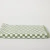 Organic Cotton Bath Mat in Sage/Chalk