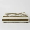 Organic Cotton Bath Mat in Caper/Chalk Lake House Stripe