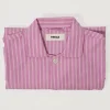 Purple Pink Stripes Cotton Poplin Pyjamas Shirt Small