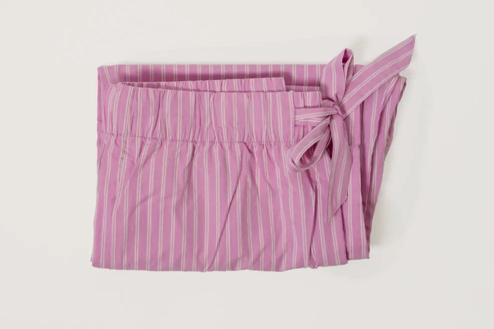 Purple Pink Stripes Cotton Poplin Pyjamas Pants Medium