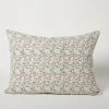 Saba Floral Hand Block-printed Linen Pillow