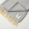 Smoke Herringbone Supersoft Throw