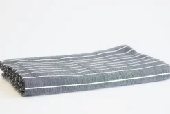 TPE Tablecloth Navy with Natural Stripe