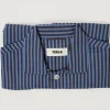 Verneuil Stripes Cotton Poplin Pyjamas Shirt Small