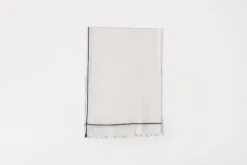 White & Black Stripe Tea Towel
